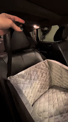 VEVOR Dog Booster Car Seat Pet Car Seat For Small Medium Dog Up To 40 Lbs Gray