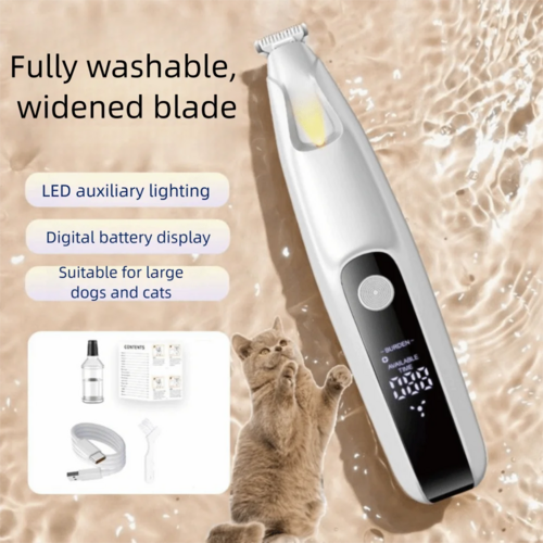 Convenient LED Dog Paw Trimmer LCD Display Fully Waterproof Cats Foot