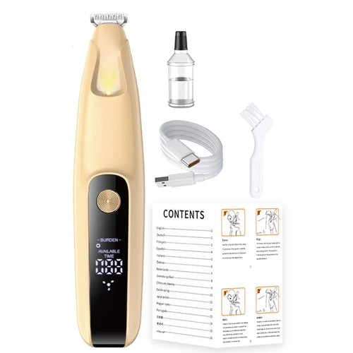 Convenient LED Dog Paw Trimmer LCD Display Fully Waterproof Cats Foot