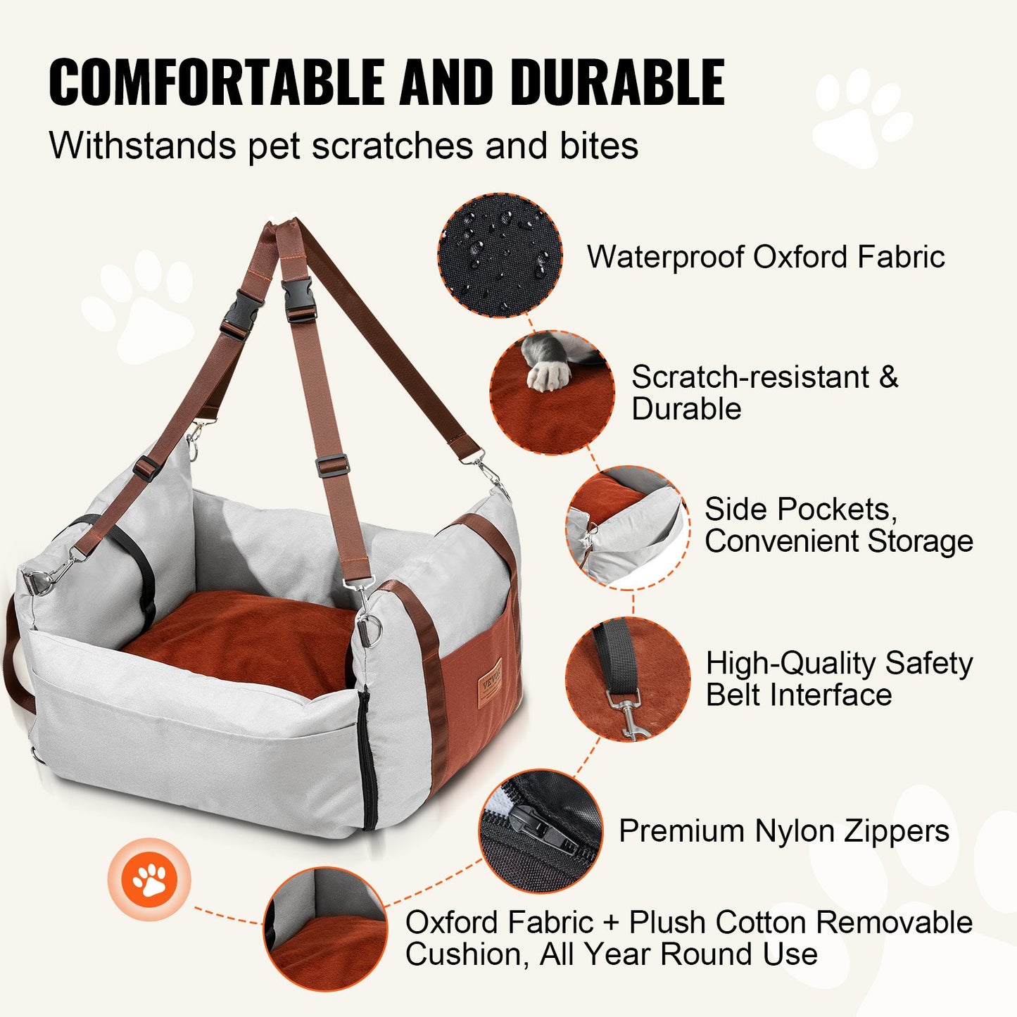 Safe & Comfortable Car Seat for Your Dog — Stress-Free Travel Every Time